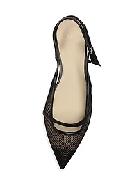 Tita Mesh & Leather Slingback Flats