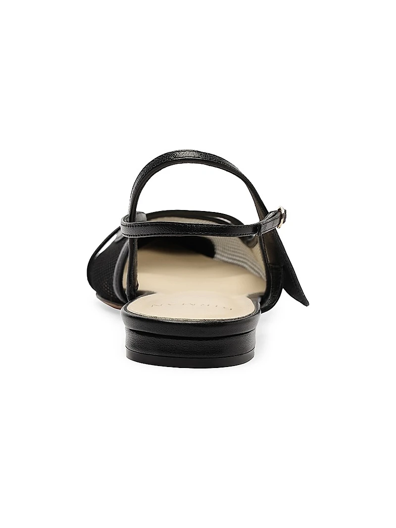 Tita Mesh & Leather Slingback Flats