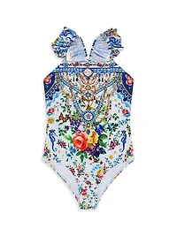 Little Girl's & Tiles Darls One-Piece Swimsuit