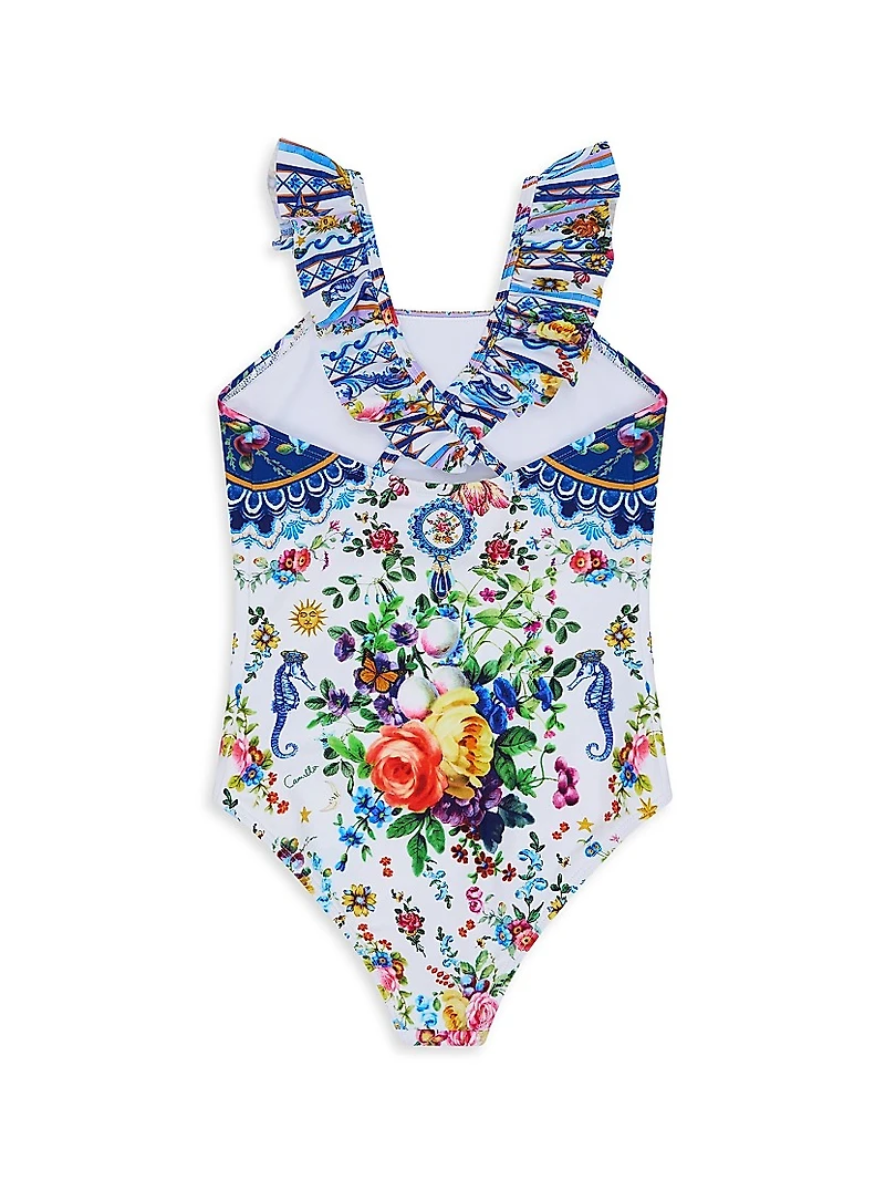 Little Girl's & Tiles Darls One-Piece Swimsuit