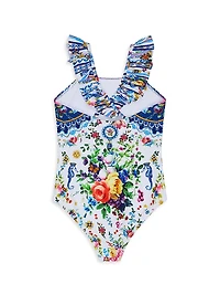 Little Girl's & Tiles Darls One-Piece Swimsuit