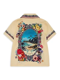 Little Boy's & Tropical Print Short-Sleeve Shirt