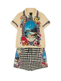 Little Boy's & Tropical Print Short-Sleeve Shirt