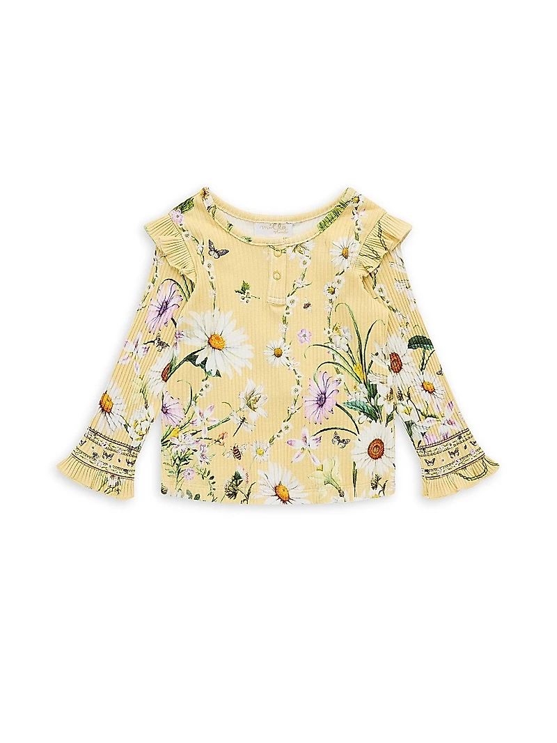Baby Girl's Daisy Chains Henley Top