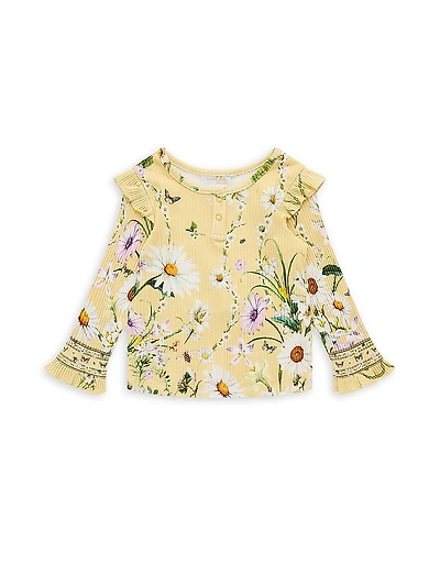 Baby Girl's Daisy Chains Henley Top