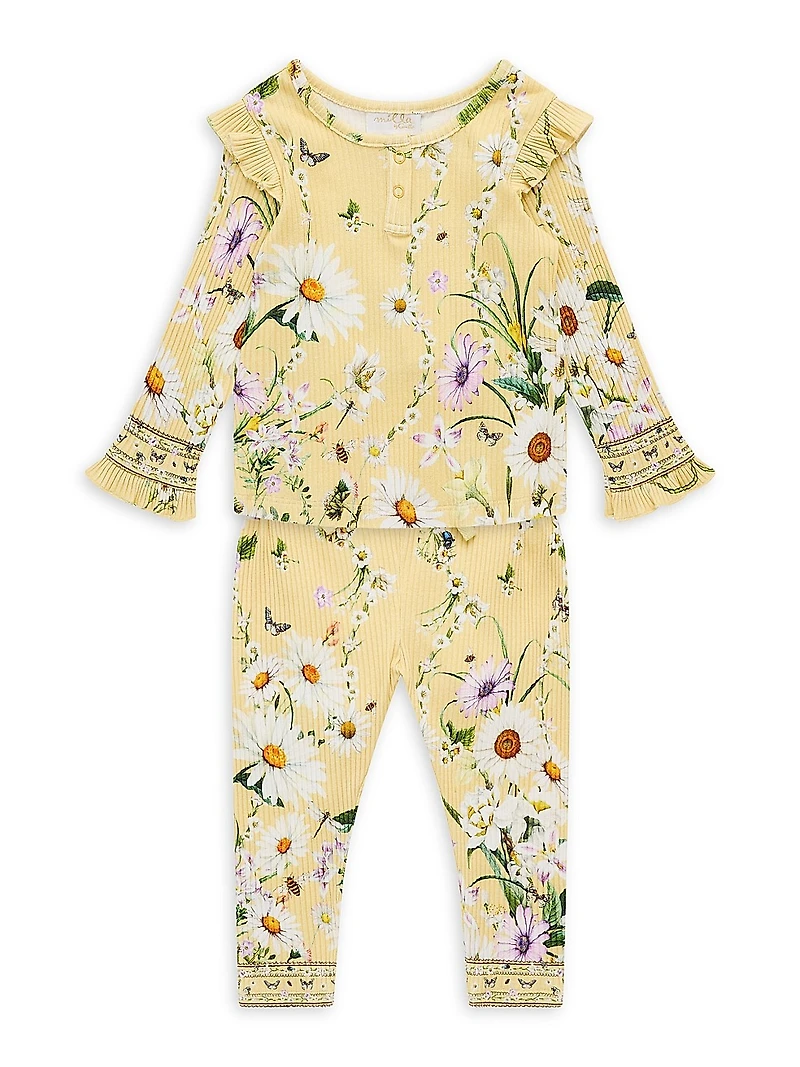 Baby Girl's Daisy Chains Henley Top