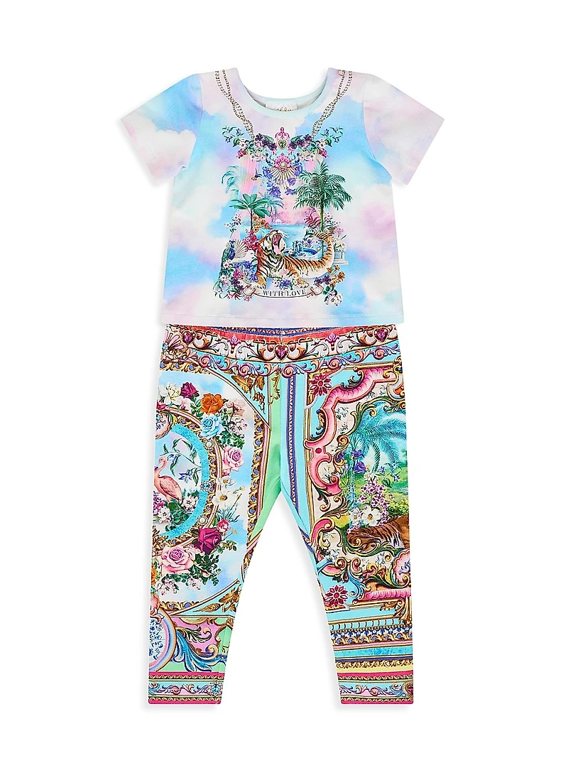 Baby Girl's Spirit Of Santa Maria Printed Leggings