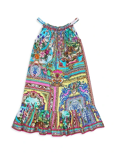 Little Girl's & Spirit Of Santa Maria Frill Hem Dress