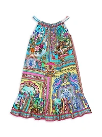 Little Girl's & Spirit Of Santa Maria Frill Hem Dress