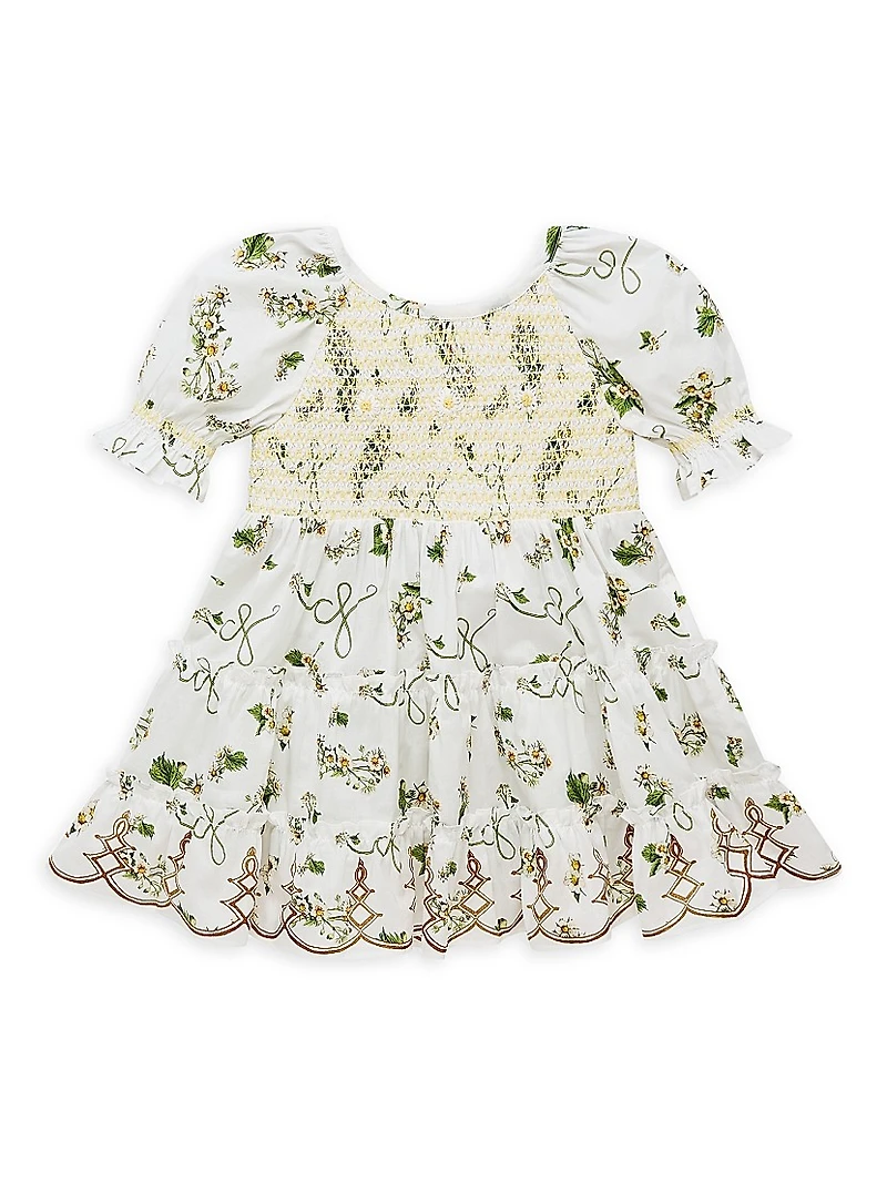 Baby Girl's Daisy Chains Tiered Puff Dress