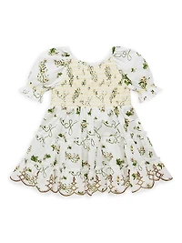 Baby Girl's Daisy Chains Tiered Puff Dress