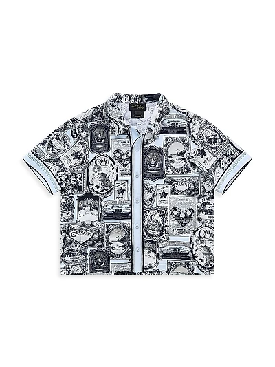 Little Boy's & Flower Showers Cabana Short-Sleeve Shirt