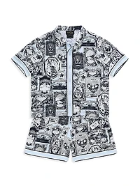 Little Boy's & Flower Showers Cabana Short-Sleeve Shirt