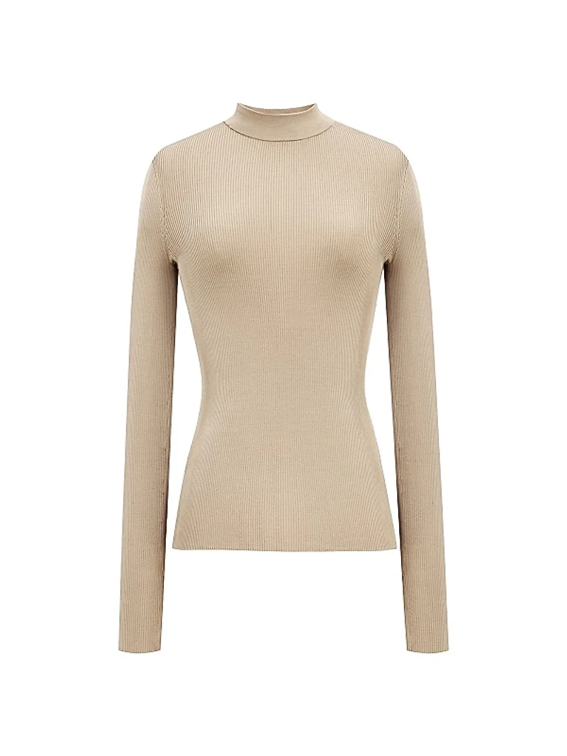 Top in Ribbed Silk