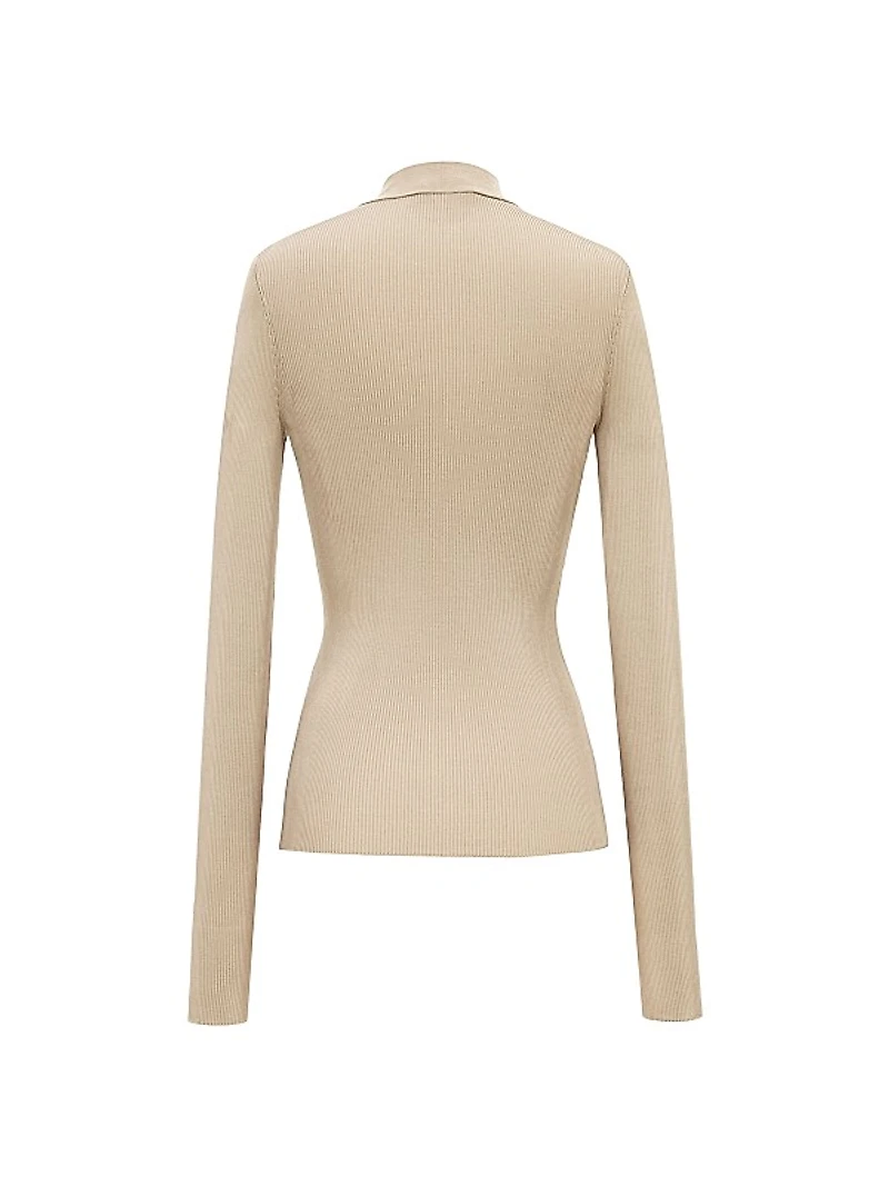 Top in Ribbed Silk