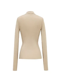 Top in Ribbed Silk