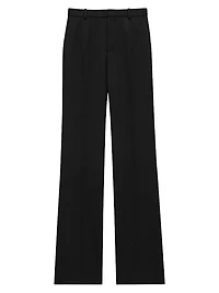 Flared Tuxedo Pants in Grain De Poudre