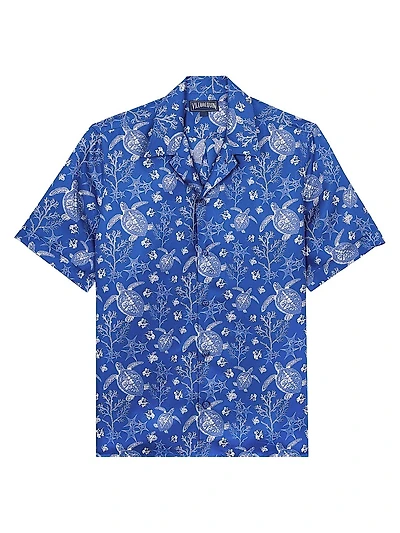 X-Ray Turtles Silk Camp Shirt