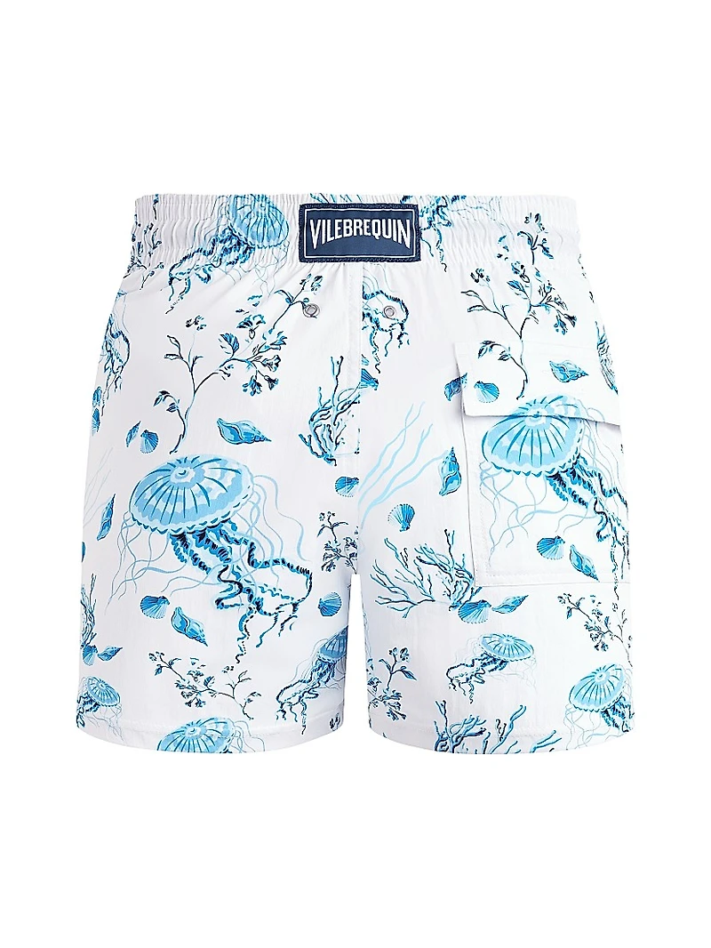 Medusa & Shells Stretch Swim Trunks