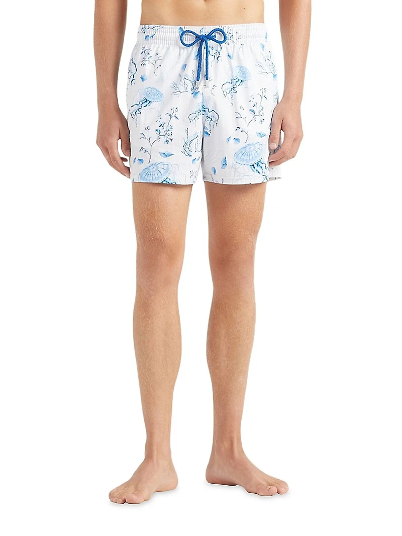 Medusa & Shells Stretch Swim Trunks