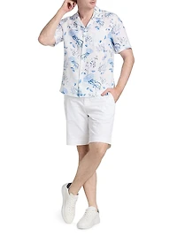 Medusa & Shells Linen Camp Shirt