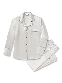 Mulberry Silk Piped Pajamas