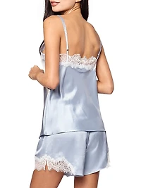 Mulberry Silk Lace Cami & Shorts Set