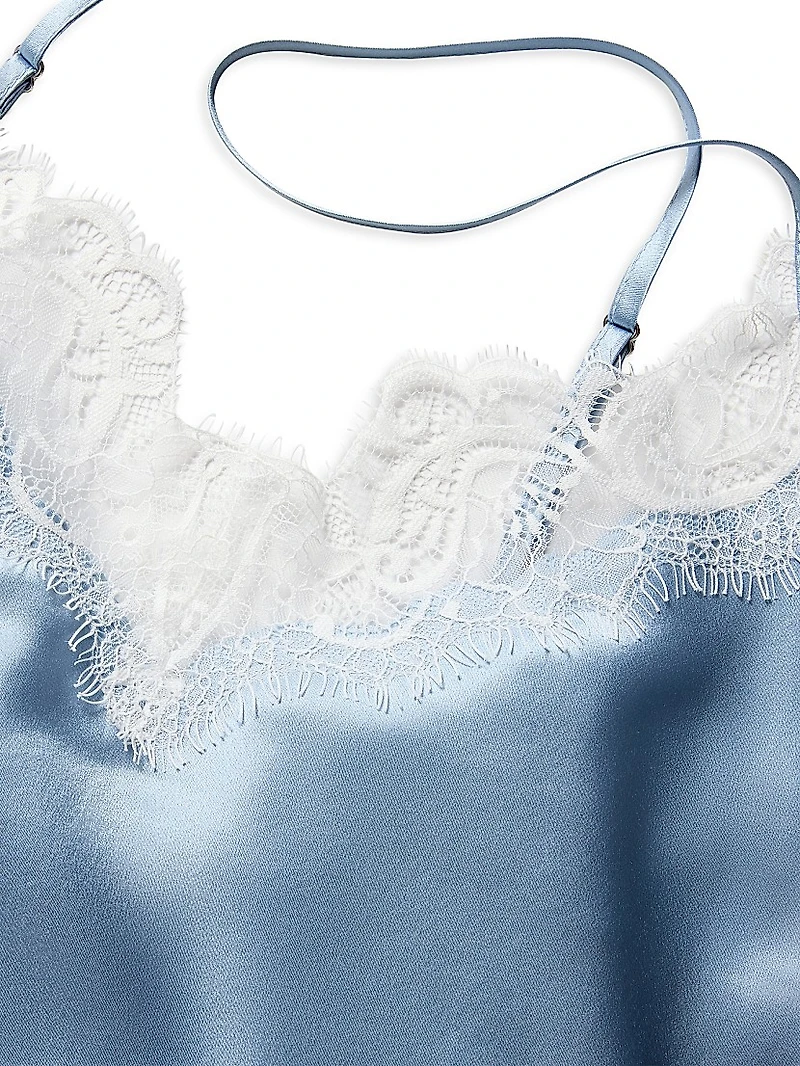 Mulberry Silk Lace Cami & Shorts Set