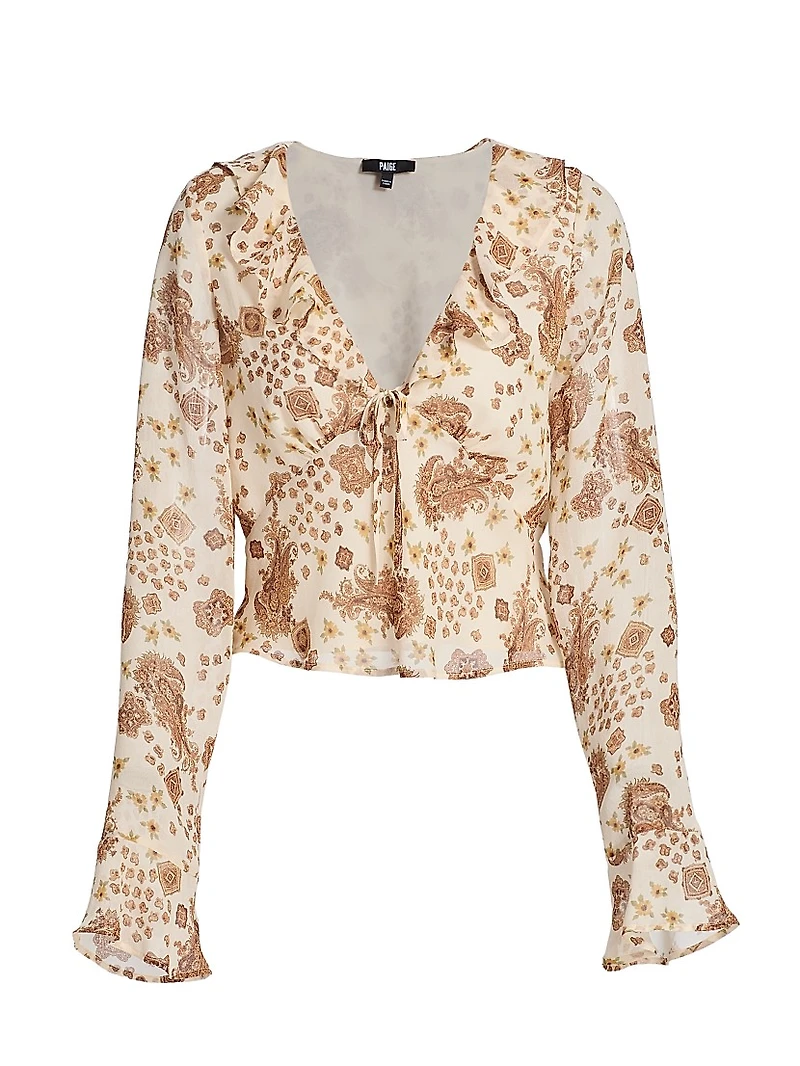 Delamar Paisley Silk Blouse