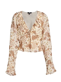 Delamar Paisley Silk Blouse