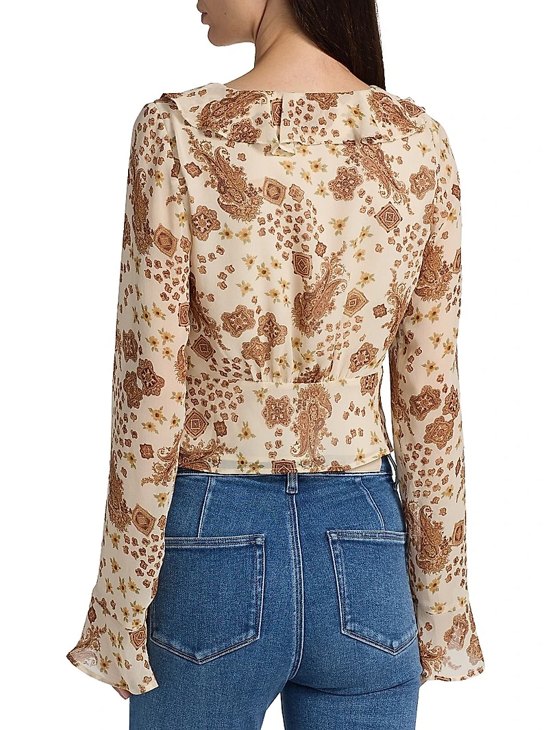 Delamar Paisley Silk Blouse