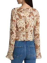 Delamar Paisley Silk Blouse