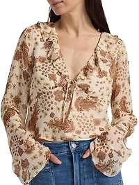 Delamar Paisley Silk Blouse