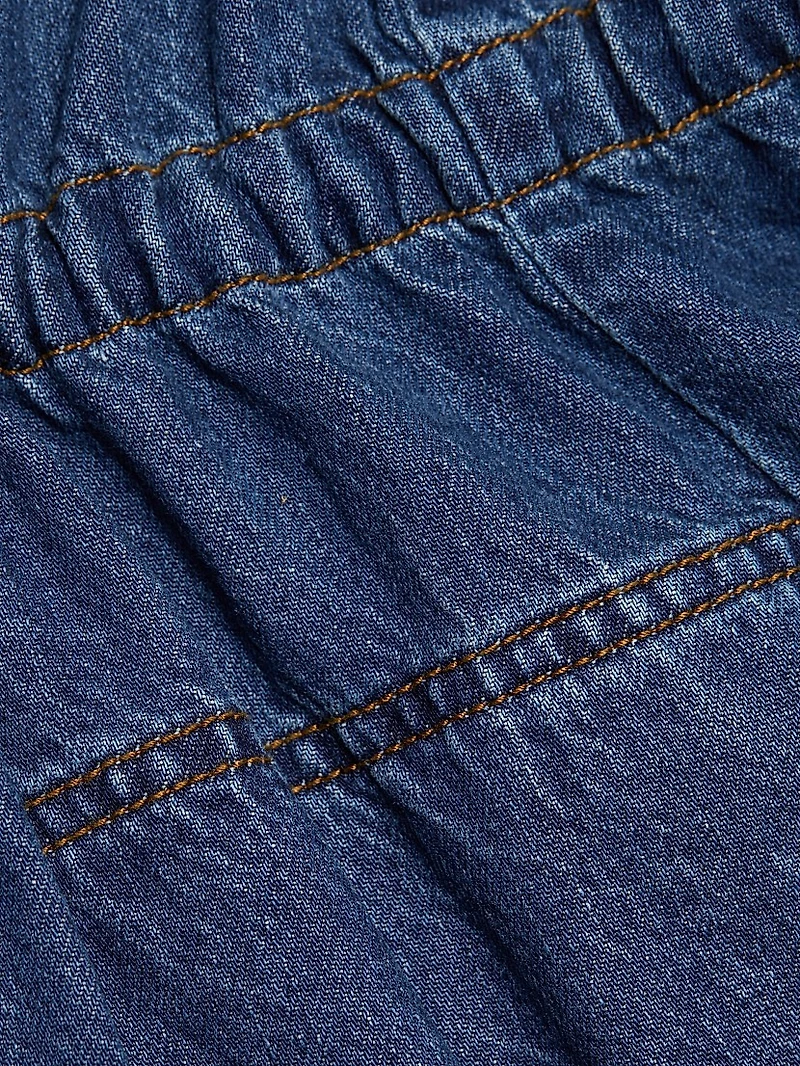 Madigan Denim Tie-Waist Romper