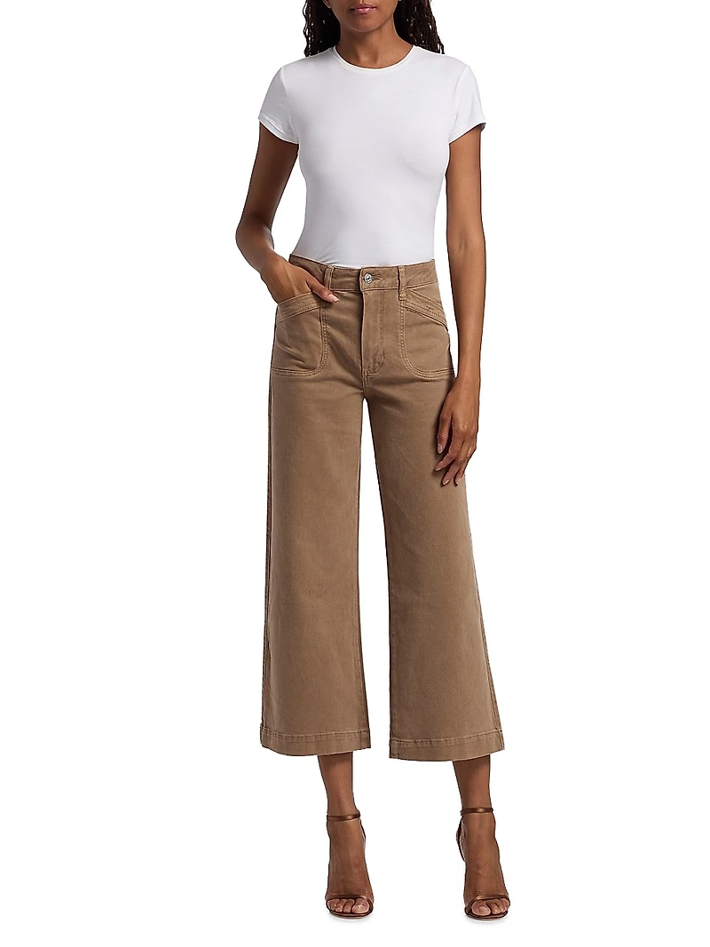 Anessa High-Rise Wide-Leg Crop Jeans