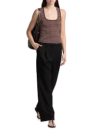 Amanita Rib-Knit Stretch-Cotton Tank