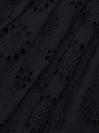 Morel Eyelet Midi-Dress