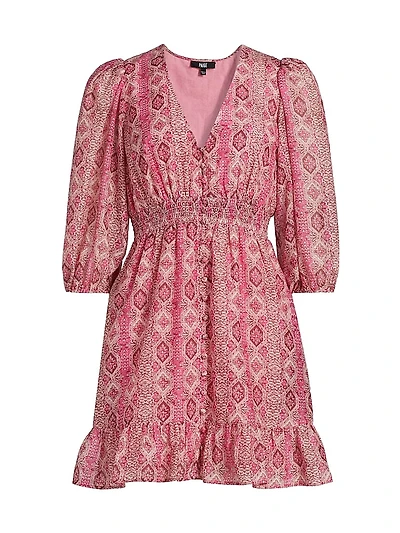 Ophelie Cotton-Silk Minidress