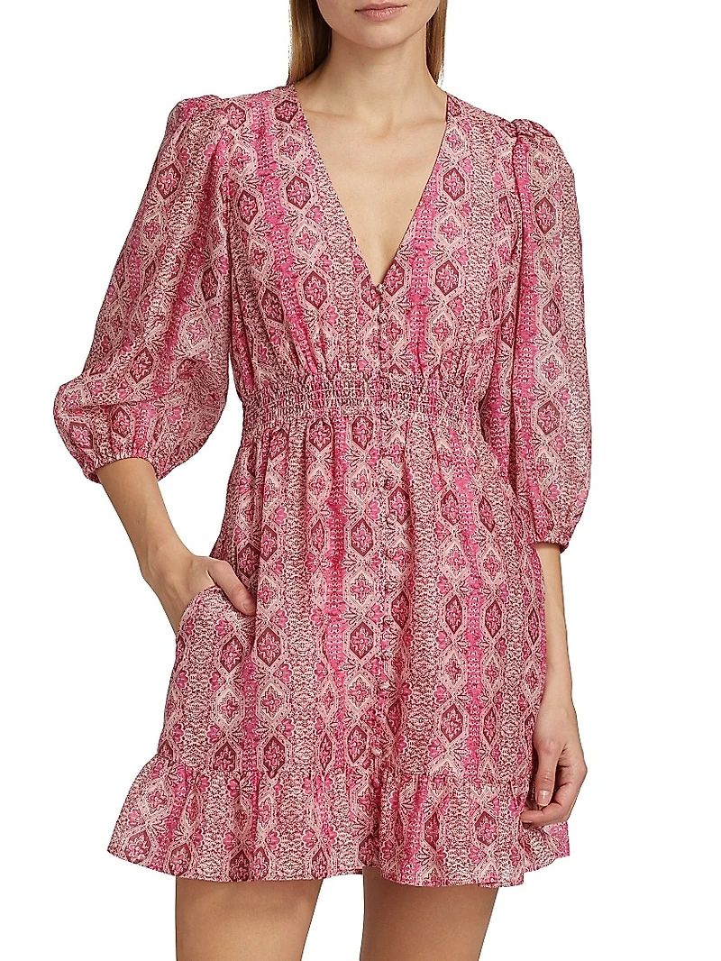 Ophelie Cotton-Silk Minidress