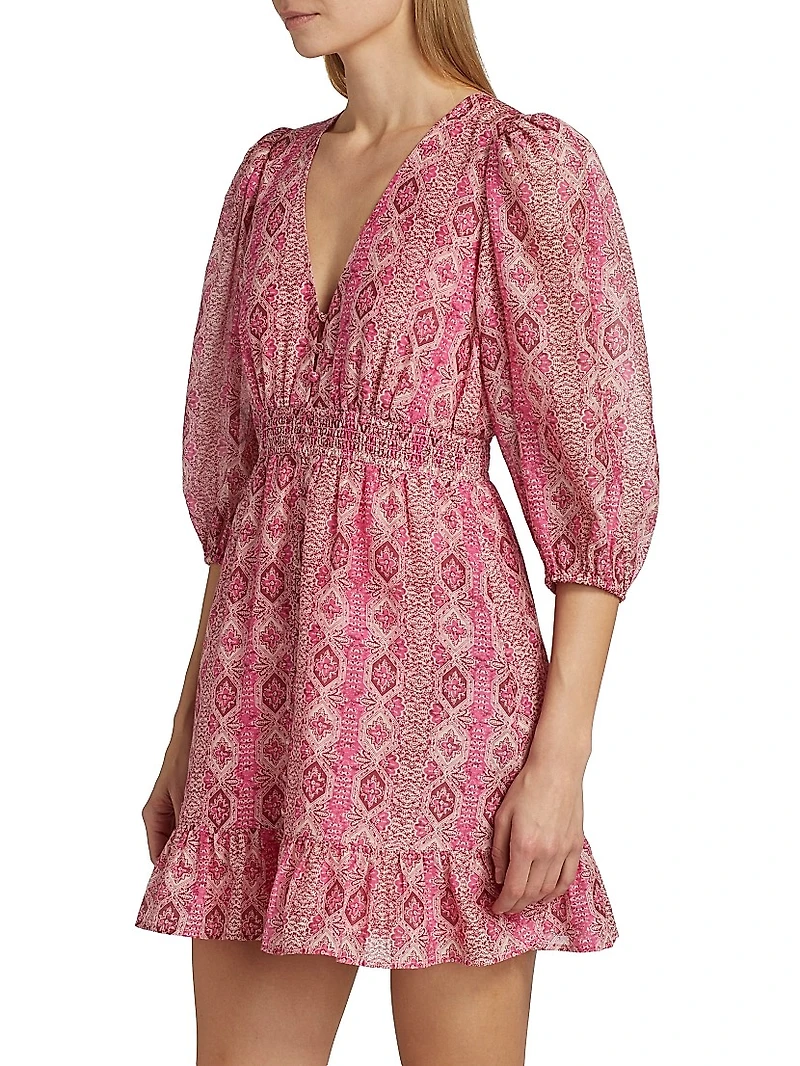 Ophelie Cotton-Silk Minidress