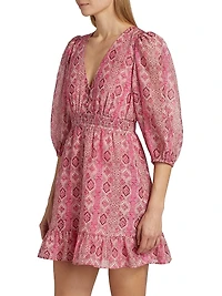 Ophelie Cotton-Silk Minidress