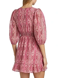 Ophelie Cotton-Silk Minidress