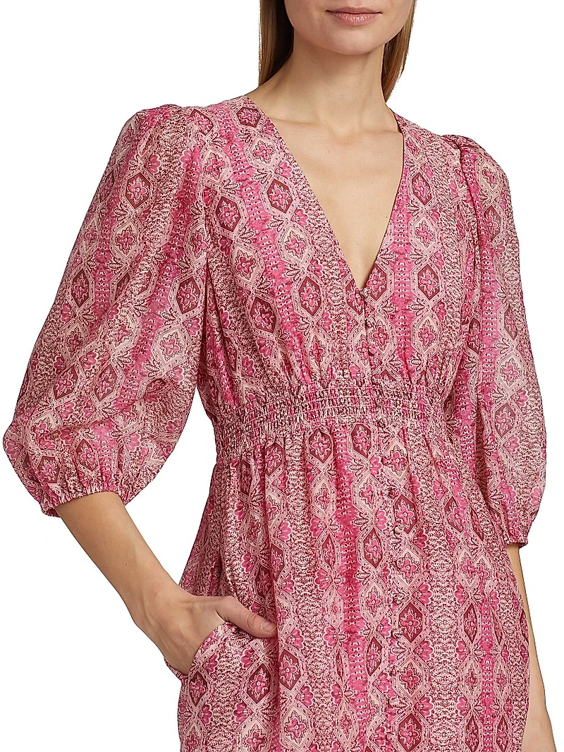 Ophelie Cotton-Silk Minidress