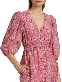 Ophelie Cotton-Silk Minidress