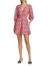 Ophelie Cotton-Silk Minidress