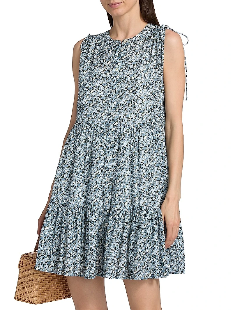 Yulianna Floral Cotton-Blend Minidress