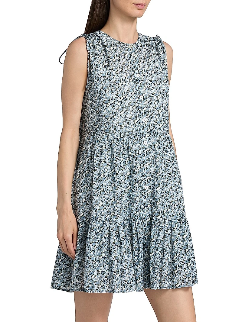 Yulianna Floral Cotton-Blend Minidress
