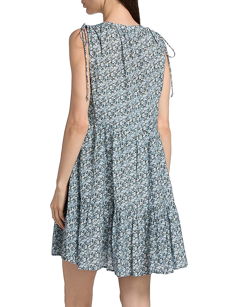 Yulianna Floral Cotton-Blend Minidress