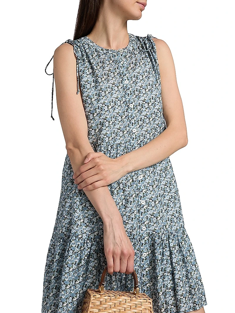 Yulianna Floral Cotton-Blend Minidress