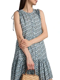 Yulianna Floral Cotton-Blend Minidress